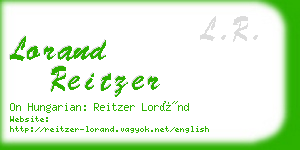 lorand reitzer business card